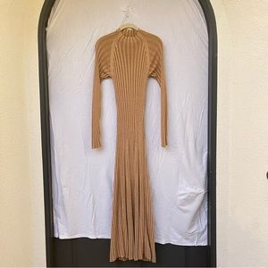 Dion Lee Bateau Neckline Long Dress in neutral